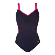 ONLY SIZE 32 - WOMEN'S CARLA WING BACK - BLACK/PEONIA RED - OntarioSwimHub